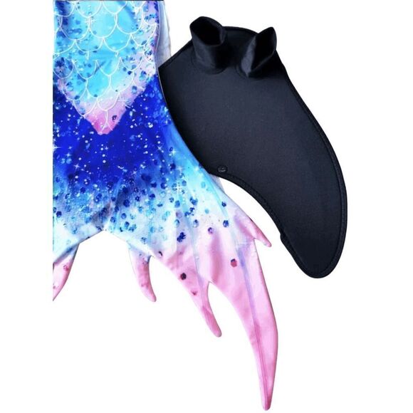 Brand New Kids Girls Mermaid Tail Fin Swimming Suit Girls Bathing Suit Princess - Picture 5 of 6